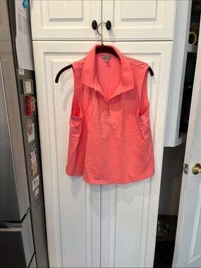 Talbots T Coral Sleeveless Top Large